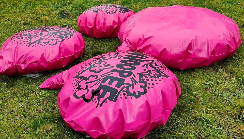 Danny Young, 'WHOOPEE', 1.5-2m, reinforced pvc, nylon and bonded polyester and filled with reclaimed and repurposed duvets 